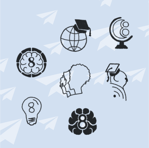 8 Billion Minds logo concepts